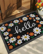 Color&Geometry Outside Welcome Front Door Mat, 32"x48" Daisy Cream by COLORG