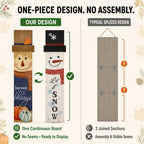 One-Piece Reversible Fall Winter Porch Sign, Outdoor Decorations - Image 3
