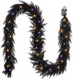 Valery Madelyn 9ft Artificial Norfolk Pine Halloween Garland for Mantle by ValeryMadelyn