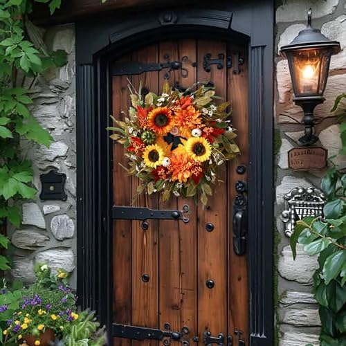 24'' Sunflower Fall Wreaths for Front Door, Fall Decor for Home - Image 4