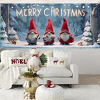 Christmas Garage Door Banner 6x13FT, Cute Christmas Gnomes with Gifts, Large Holiday Garage Door Cover for Outdoor Xmas Decorations, Winter Driveway & Home Exterior Decor - Image 5