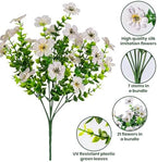 20 Bundles Artificial Flowers for Outdoor, Fake Plants Spring Decor,White - Image 3