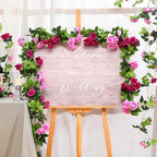 Floweroyal 6 Pack Artificial Flower Garlands 15.8FT Fake Rose Vines Silk Flowers Hanging Rose Ivy for Wedding Arch Party Home Garden Wall Decor (Fuchsia) - Image 3