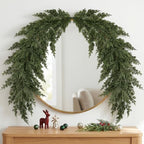 2Pcs 5.1ft Christmas Mirror Garland, Artificial Cedar Swag for Mirror Decor - Image 5