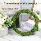 10 Pcs 8 inch Natural Grapevine Wreath Set, Green - Image 4