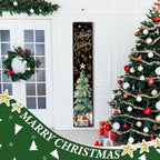 42 H Christmas Wooden Porch Decor Sign Merry Christmas Tree Welcome Porch Signs for Front Door Xmas Vertical Standing Signs for Xmas Garden Home Front Door Yard Decor - Image 6