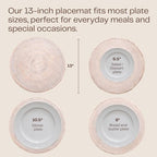 4-Pack Rattan Placemats - 13-inch Round Placemats (Whitewash) - Woven Place Mats, Round Table Mats - Wicker Chargers for Dinner Plates, Plate Chargers Boho - Image 4