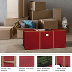 Elf Stor Christmas Tree Storage Bag with Wheels, Red, 67” x 28” x 24” - Image 4