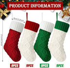 Hungdao Christmas Stockings Mini Knitted Rustic, Mixed Colors - Image 2