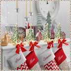 Christmas Stocking Holders for Mantle Set of 4 Green Xmas Tree - Image 7