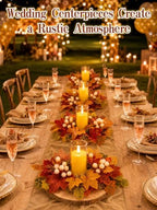 Alphatool 10 Set Fall Centerpieces for Tables with Wood Slices - Image 5