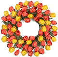 24" Tulip Fall Wreath for Front Door Real Touch Fade-Resistant by MDSTBN