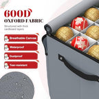 Keten Large Christmas Ornament Storage Boxes with Adjustable Dividers - Image 5