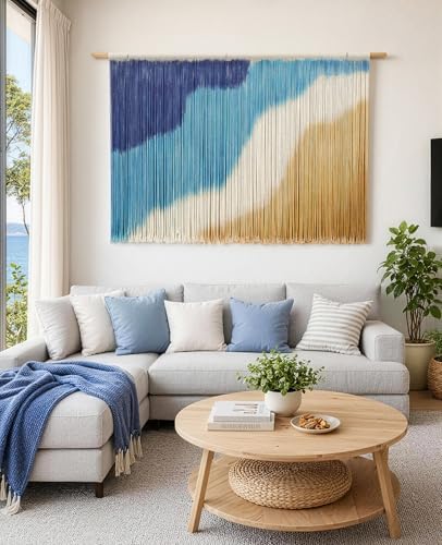 Tempospark Large Macrame Wall Hanging, Boho Wall Art Tapestry for Above Bed - Image 3