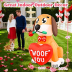 Valentine Inflatables Outdoor Decorations 4FT Dog Blow Up Yard Decor - Image 3
