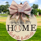 Wood front door sign Wood sign Home decor Welcome sign Sign for front door House warming gift Wedding gift (Baseball Ballfield, 15" Width) - Image 2