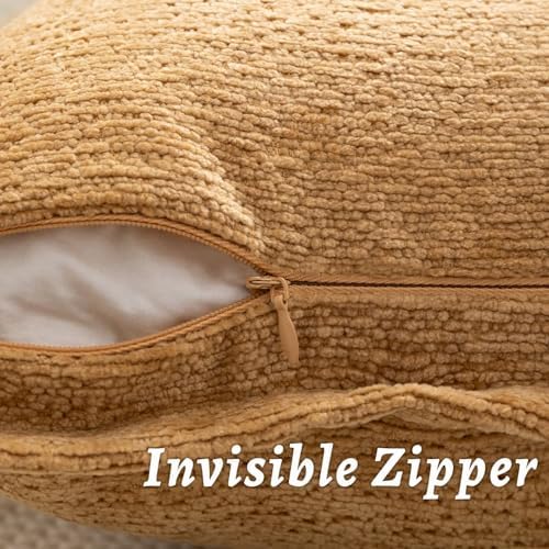 Decorative Throw Pillow Covers 20x20 Chenille Boho Pillowcase - Image 3