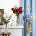 12 Pcs Bulk Small Clear Container for Flowers, Clear Acrylic Vase for Flowers, Plastic Vases for Flowers, Modern Art Vases for Home Decor Desktops Bedroom Living Room Wedding House Warming Gifts - Image 5