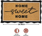 Folkulture Home Sweet Home Door Mat, Scalloped Doormat Outdoor - 16" x 28" - Image 4