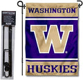 Washington UW Huskies Garden Flag with Stand Holder by CollegeFlagsandBannersCompany
