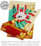 Lunar New Year Tapestry Home Decor Banner Wall Art Patio Porch Lawn Garden Flag Stand Pole Room Decorations Indoor Outdoor Year Of Rabbit Spring Festival Gifts Luck Chinese Decorations Made In USA - Image 7