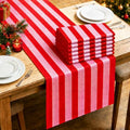 AnyDesign 6 Pcs Christmas Table Runner, Red Pink Striped, 13 x 72 Inch by AnyDesign