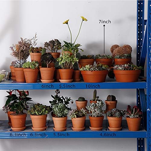 Terra Cotta Pots with Saucer- 6-Pack Large Clay Pots 5.5'' Ceramic Pottery Planter Cactus Flower Succulent Pot with Drainage Hole- Great for Plants,Crafts terra cotta planter - Image 3