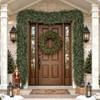 2PCS 9FT Christmas Cedar Garland, Real Touch Soft Greenery Mantel Decor - Image 6
