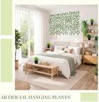 XunYee 12 Pack Fake Plants & Hanging Plant Set for Wall Plant Decor, Black - Image 7