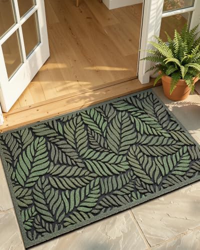 Color&Geometry Door Mat Outside Entrance 24"x36", Garage, Green - Image 3