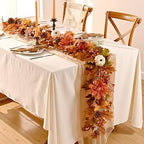 Fall Decorations for Home, Fall Garland for Mantle,Fall Garland with Lights - Image 2