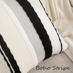 18x18 Pillow Cover Set of 2 Boho Farmhouse Decor Black and White - Image 5