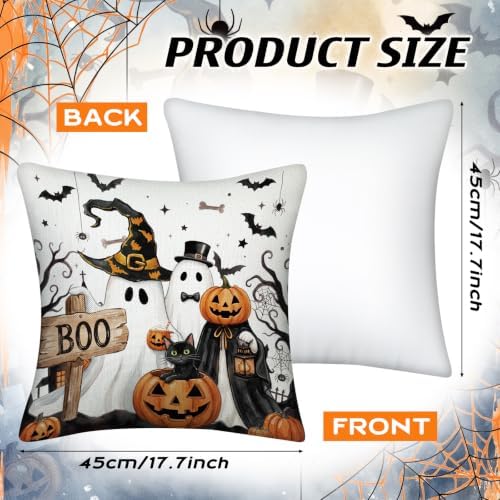 Peryiter 16 Pcs Seasonal Pillow Covers Holiday Pillow Covers 18 x 18 Inch for Christmas Halloween Winter Autumn Farmhouse Home Couch Sofa Decor (Christmas, Halloween, Winter, Autumn) - Image 3