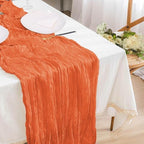 12 Pack Orange Cheesecloth Table Runner 10ft Boho Gauze Cheese Cloth Table Runner Rustic Sheer Runner 120 inch Long for Christmas Wedding Table Decorations - Image 6