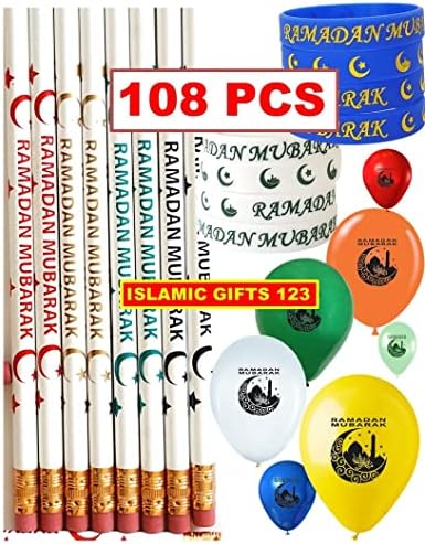 Ramadan favors [108 Pack] Ramadan Pencils Ramadan Wristband Ramadan Balloons Ramadan Mubarak Decoration Eid Gift Eid Favors Ramadan Gifts Islamic favors Islamic wall Decor Wholesale - Image 3