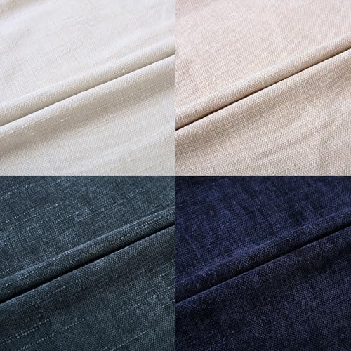 Set of 4 Soft Textured Decorative Throw Pillow Covers 20x20 Inch Cozy Farmhouse Cushion Cover Square Accent Pillow Cases for Bed Couch Sofa Living Room, Beige White Blue - Image 6
