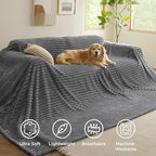 Bedsure Soft Large Fleece Blanket for Bed Frost Gray 120"x120" - Image 6