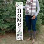 Personalized Welcome Sign for Front Door, Custom Welcome Sign for Porch Outdoor Welcome Home Decorations, 48"x8" PVC Sign (Design 25) - Image 6