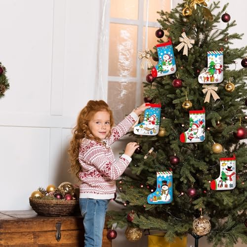 Zhanmai 24 Pcs Color Your Own Christmas Stocking Kit, Snowman - Image 5