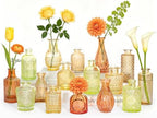SUPMIND 16 Colored Glass Bud Vases, Small Flower Vase for Table Centerpiece by SUPMIND