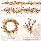 Fall Decor, Fall Garland, 6FT Autumn Eucalyptus Leaves Garlands - Image 5