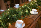 MISSPIN Christmas Garland with Lights, Real Touch Winter Pine Garland, Green Artificial Greenery Garland for Table, Mantle, Wall, Indoor, Outdoor Christmas Decorations - Image 7