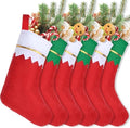 60Pcs 17" Felt Christmas Stocking Bulk, Red Christmas Socks Bulk with White Cuff Golden Trim, Christmas Hanging Ornaments Xmas Decoration for Mantel Door Window Holiday Home Décor by AMAZING+TIME