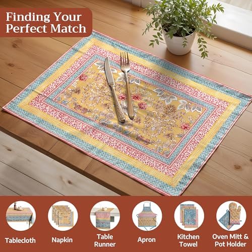 Maison d' Hermine Placemats Set of 4 Reusable 100% Cotton (13"x19") - Image 4