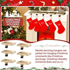 Christmas Stocking Holders for Mantle, Weighted Stocking Hangers, Christmas Stocking Hooks for Tables Window Fireplace Mantle Decoration(Bronze,6PCS) - Image 6