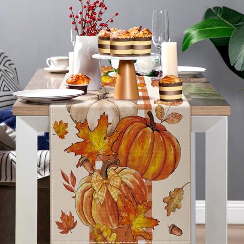 LemonRoad 8 Holiday Table Runner Farmhouse, 72 Inch Seasonal Decor - Image 6