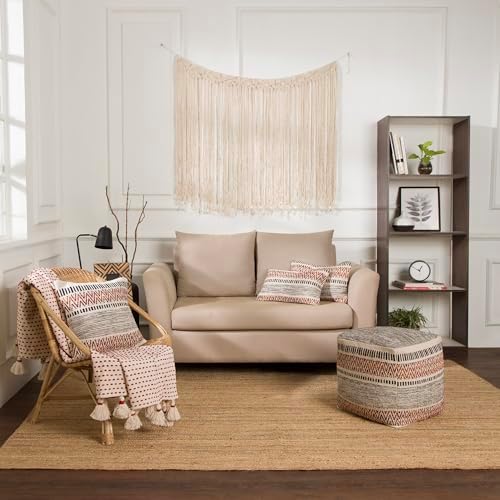 · REDEARTH · Boho Textured Handwoven Throw Pillow Cases, Motley Bohemia - Image 2