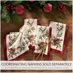 Elrene Home Fashions Villeroy & Boch Winter Bows & Garland Christmas/Holiday Tablecloth, 60"x144" Rectangle - Image 4