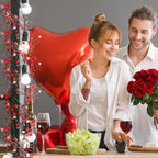 Valentine's Day Garland with 30 Fairy Lights 4.5ft Pip Berry Cherry Blossom Garland LED Christmas Lights for Valentine's Day Wedding Party (Red, Pink) - Image 5