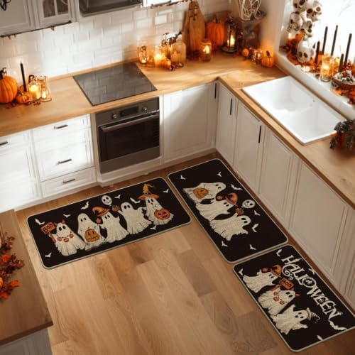 Artoid Mode Black Halloween Kitchen Mats Set of 3-17"x29"+17"x36"+17"x47" - Image 4